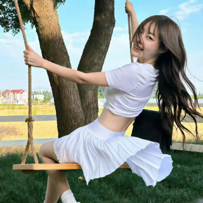 女孩向前走